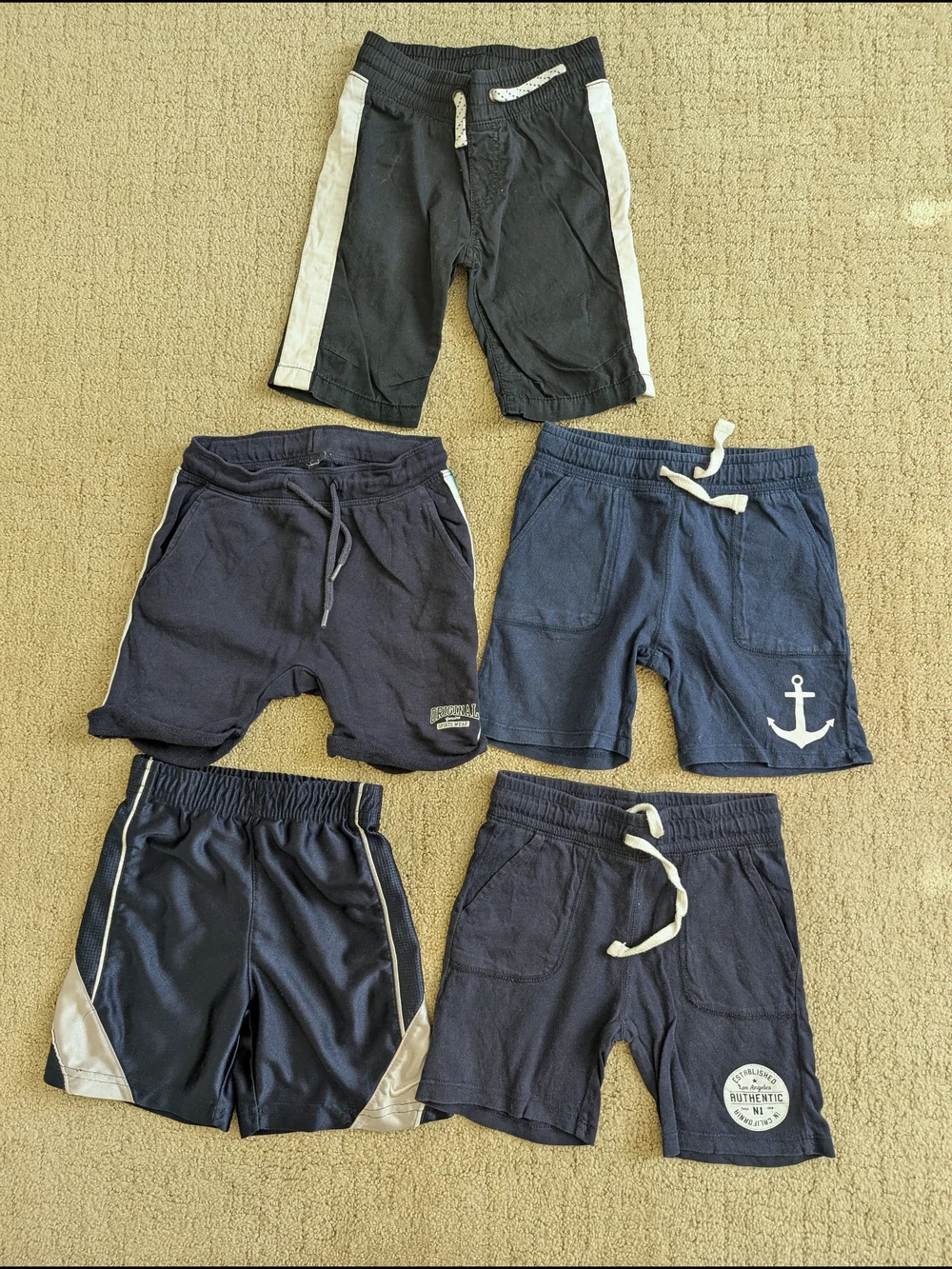 H&M Nike Shorts Lot Boys Kids 2T Athletic Play Sport School Cotton 5 Pair Bundle